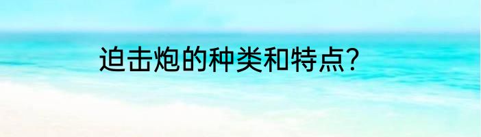 迫击炮的种类和特点？