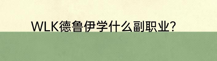 WLK德鲁伊学什么副职业？