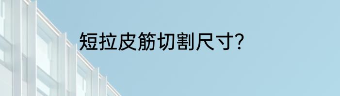 短拉皮筋切割尺寸？