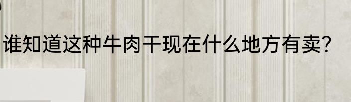 谁知道这种牛肉干现在什么地方有卖？