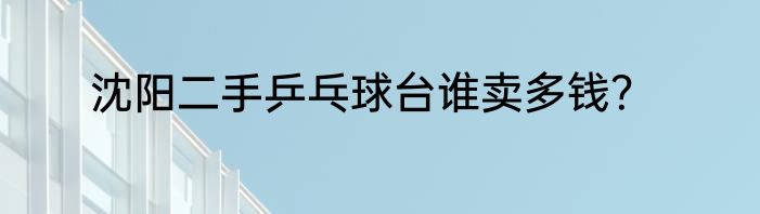 沈阳二手乒乓球台谁卖多钱？