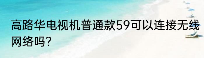 高路华电视机普通款59可以连接无线网络吗?