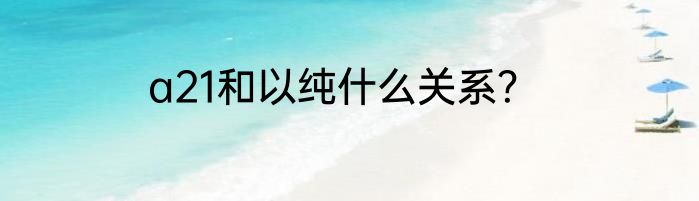 a21和以纯什么关系？
