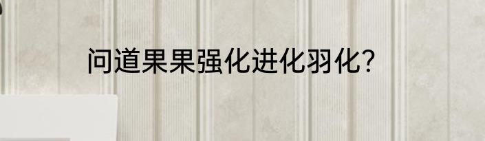 问道果果强化进化羽化？