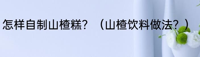 怎样自制山楂糕？（山楂饮料做法？）