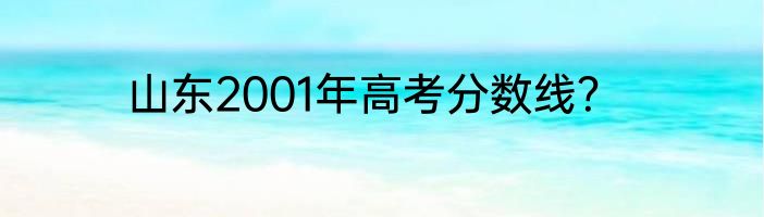 山东2001年高考分数线？