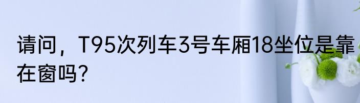 请问，T95次列车3号车厢18坐位是靠在窗吗？