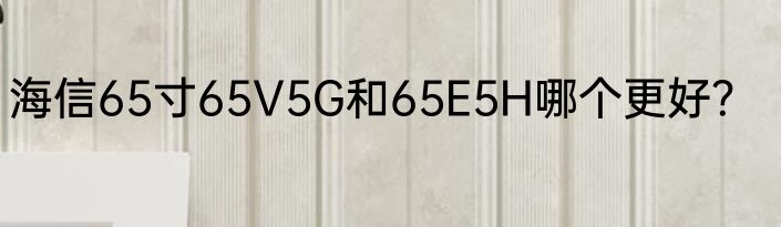 海信65寸65V5G和65E5H哪个更好？