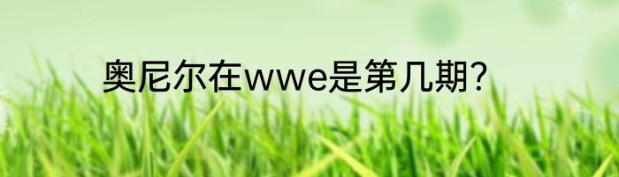 奥尼尔在wwe是第几期？