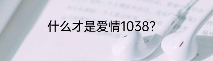 什么才是爱情1038？