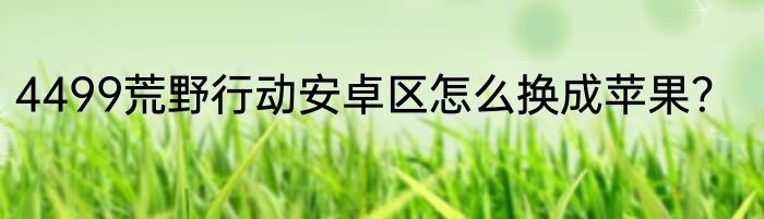 4499荒野行动安卓区怎么换成苹果？