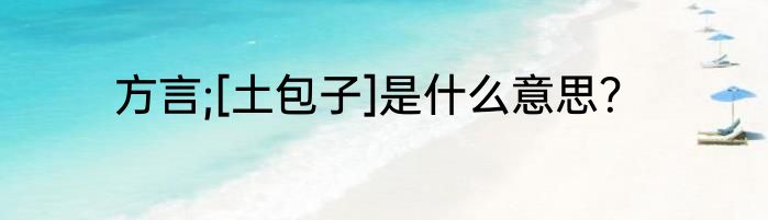 方言;[土包子]是什么意思？