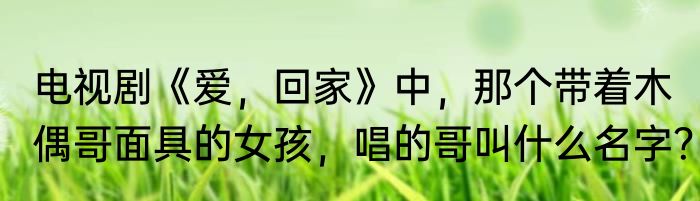 电视剧《爱，回家》中，那个带着木偶哥面具的女孩，唱的哥叫什么名字？
