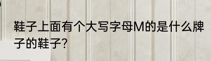 鞋子上面有个大写字母M的是什么牌子的鞋子？