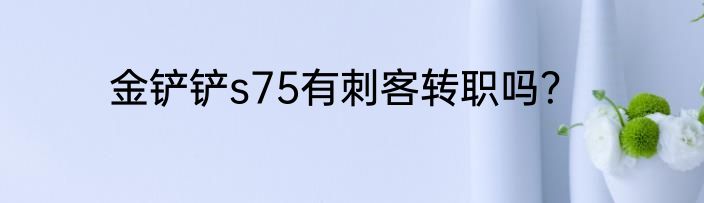 金铲铲s75有刺客转职吗？