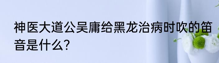 神医大道公吴庸给黑龙治病时吹的笛音是什么？