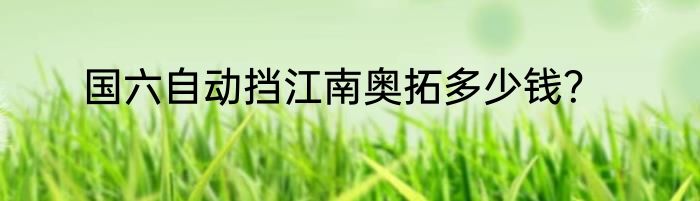 国六自动挡江南奥拓多少钱？