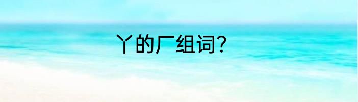 丫的厂组词？