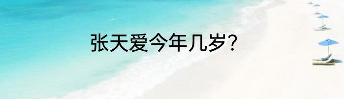 张天爱今年几岁？