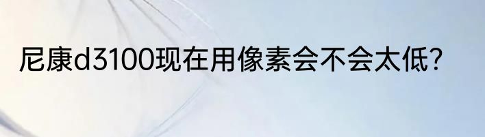 尼康d3100现在用像素会不会太低？
