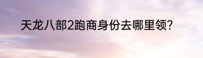 天龙八部2跑商身份去哪里领？