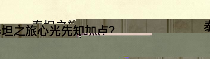 泰坦之旅心光先知加点？