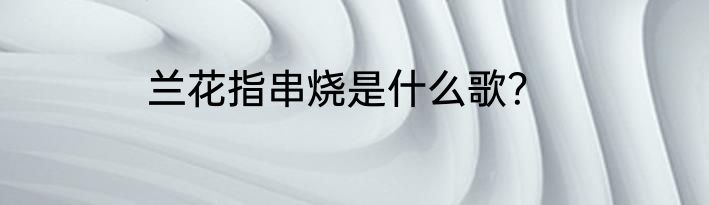兰花指串烧是什么歌？