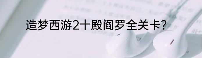 造梦西游2十殿阎罗全关卡？