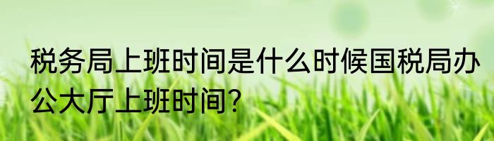 税务局上班时间是什么时候国税局办公大厅上班时间？