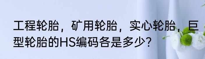 工程轮胎，矿用轮胎，实心轮胎，巨型轮胎的HS编码各是多少？