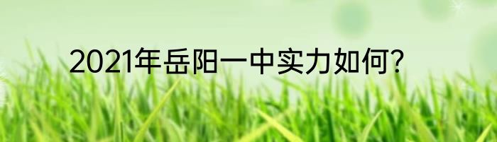 2021年岳阳一中实力如何？