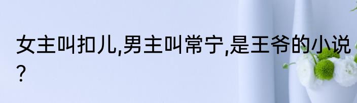 女主叫扣儿,男主叫常宁,是王爷的小说？