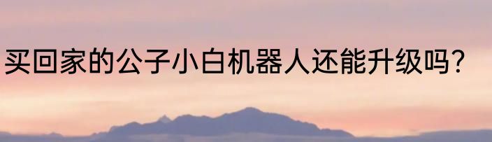 买回家的公子小白机器人还能升级吗？