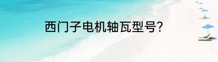 西门子电机轴瓦型号？