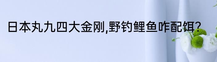 日本丸九四大金刚,野钓鲤鱼咋配饵？