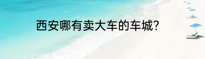 西安哪有卖大车的车城？