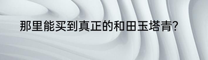 那里能买到真正的和田玉塔青？