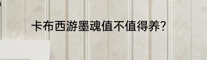 卡布西游墨魂值不值得养？