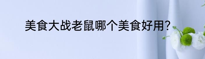 美食大战老鼠哪个美食好用？