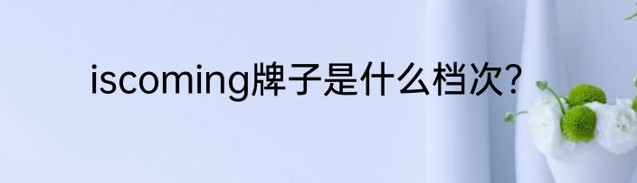 iscoming牌子是什么档次？