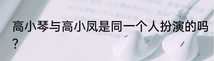 高小琴与高小凤是同一个人扮演的吗？