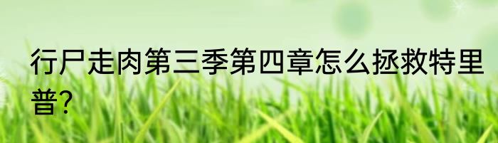 行尸走肉第三季第四章怎么拯救特里普？