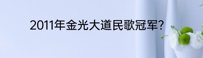 2011年金光大道民歌冠军？