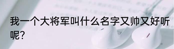 我一个大将军叫什么名字又帅又好听呢？