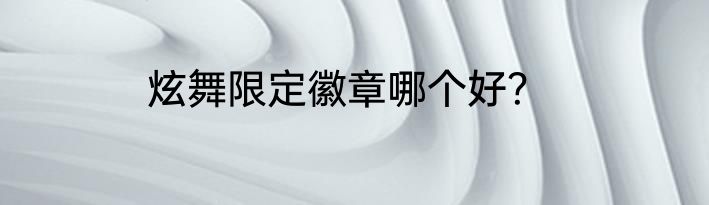 炫舞限定徽章哪个好？