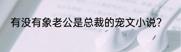 有没有象老公是总裁的宠文小说？