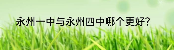 永州一中与永州四中哪个更好？
