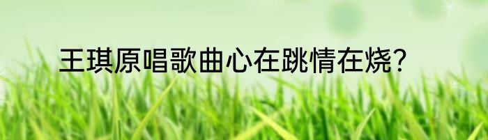 王琪原唱歌曲心在跳情在烧？