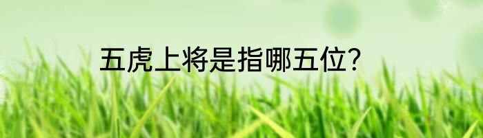 五虎上将是指哪五位？