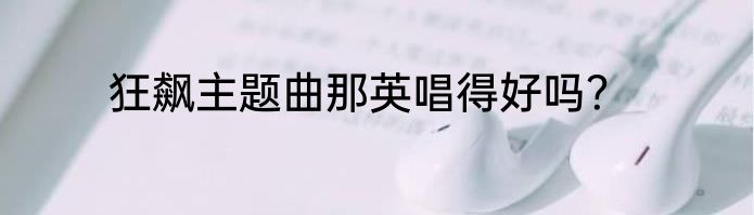 狂飙主题曲那英唱得好吗？